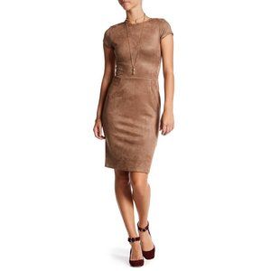 Love Ady Nordstrom Faux Suede Sheath Dress Small